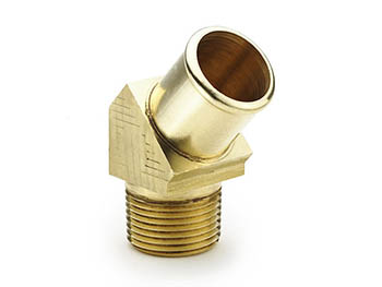 279HB-16-12 Parker Brass Beaded Hose Barb 45° Elbow Tube to Male Pipe 279HB-16-12 Beaded Hose Barb 45° Elbow Tube to Male Pipe 279HB
