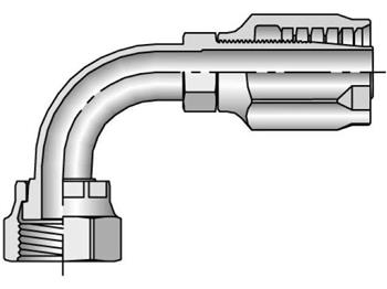 2J930-12-12 Field Attachable Shell & Nipple Female Seal-Lok - Swivel - 90° Elbow - Short Drop 2J930-12-12 30 Series 2J930