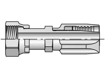 2JS20-4-4 Field Attachable Shell & Nipple Female Seal-Lok - Swivel - Straight - Long 2JS20-4-4 20 Series 2JS20