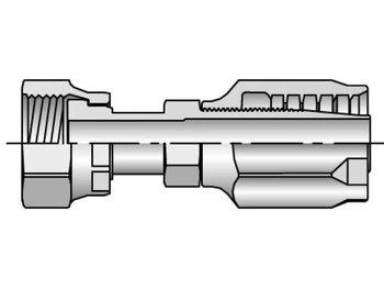 2JS30-4-4 Field Attachable Shell & Nipple Female Seal-Lok - Swivel - Straight - Long 2JS30-4-4 30 Series 2JS30