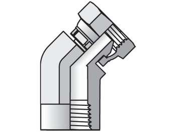 3207-12-12 45° Straight Thread Elbow SAE-ORB / NPSM Swivel 3207-12-12 Pipe Swivel 45° Elbow 3207