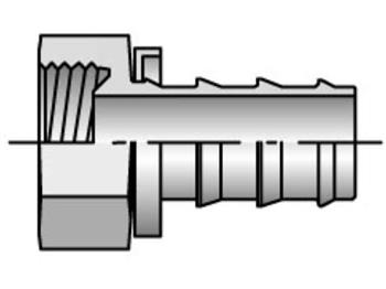 32982-5-4B Push-Lok Barbed Female Inverted SAE 45° - Rigid - Straight 32982-5-4B 82 Series 32982
