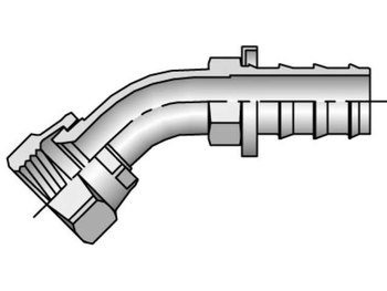 33782-10-10 Push-Lok Barbed Female JIC 37° - Swivel - 45° Elbow - Short Drop 33782-10-10 82 Series 33782