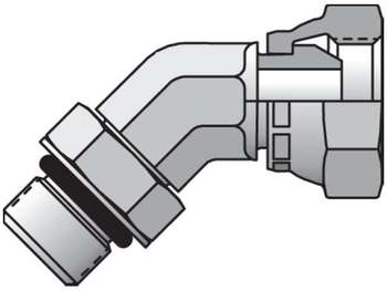3507-6-8 45° Straight Thread Elbow SAE-ORB / NPSM Swivel 3507-6-8 Pipe Swivel 45° Elbow 3507