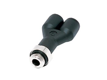 368PLP-6M-2G Male Y Connector Push-to-Connect Instant Pneumatic Fitting 368PLP-6M-2G Prestolok Composite 368PLP - Metric-BSPP