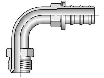 36982-6-6 Push-Lok Barbed Male Inverted SAE 45° - Swivel - 90° Elbow 36982-6-6 82 Series 36982