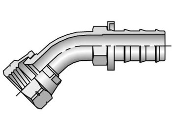 37782-6-6 Push-Lok Barbed Female SAE 45° - Swivel - 45° Elbow 37782-6-6 82 Series 37782