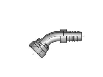 3788-20-20 Reuseable Nipple Female JIC 37° - Swivel - 45° Elbow - Short Drop 3788-20-20 88 Series 3788