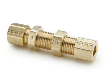 62CBH-4 Inch Union Bulkhead - Brass Fittings and Adapters 62CBH-4 Compression Fitting 62CBH