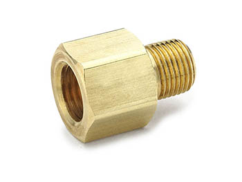 664FHD-4-4 Parker 45° Flare Brass Female Flare to Male Pipe Thread - Ref. SAE J512 and J513 010106 664FHD-4-4 Female Flare to Male Pipe Thread 664FHD
