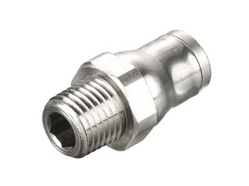 68PLM-10M-4R Metric-BSPT Male Connector - Push-to-Connect Fitting 68PLM-10M-4R Prestolok PLM Series 68PLM - Metric-BSPT