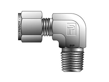 6MSEL6K-B A-LOK Inch Tube BSPT Male Elbow - MSEL