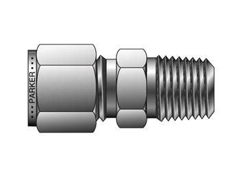 1MTC1N-316 Instrumentation Tube Fitting - Straight Thermocouple Connector for use with Inch Tubing 1MTC1N-316 A-LOK Inch Tube Thermocouple Connector - MTC