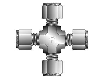 ECRM3-B Instrumentation Tube Fitting - Cross Union Cross for use with Metric Tubing ECRM3-B A-LOK Metric Tube Union Cross - ECRM