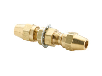 62ABH-4 Union Bulkhead - Compression Transportation Fitting 62ABH-4 Air Brake-AB 62ABH
