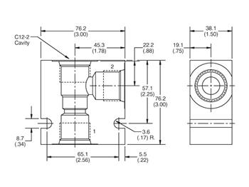 B12-2-A12T B12 Series Cartridge Valve Body B12-2-A12T B12 Valve Body