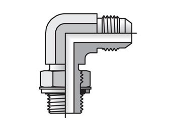 16C4OMXS V0894 Triple-Lok - Male Elbow – BSPP 37° Flare / BSPP-ORR 16C4OMXS V0894 Triple-Lok 37° 90° Elbow C4OMX