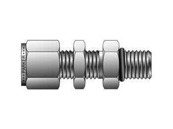 4-6 AH2BZ-B Instrumentation Tube Fitting - Straight Bulkhead to SAE Conversion Adapter for use with Inch Tubing 4-6 AH2BZ-B CPI Inch Tube Bulkhead to SAE Conversion Adapter - AH2BZ