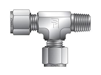RBZ 12-1/2-12-S Instrumentation Tube Fitting - Male Tee NPT Male Tee for use with Metric Tubing RBZ 12-1/2-12-S CPI Metric Tube NPT Male Tee - RBZ
