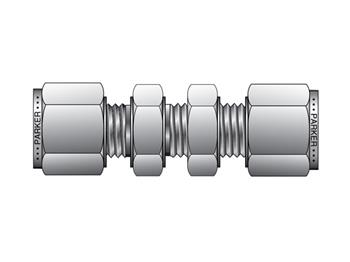 WBZ 10-10-B Instrumentation Tube Fitting - Straight Bulkhead Union for use with Metric Tubing WBZ 10-10-B CPI Metric Tube Bulkhead Union - WBZ