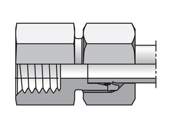 GAI08SRCF EO/EO-2 Straight, Female Connector - 24° Flareless / BSPP GAI08SRCF EO/EO-2 Straight, Female Connector - GAI-R