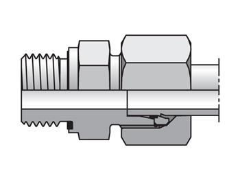 GE15LMEDCF EO/EO-2 Straight, Male Connector - 24° Flareless / Metric with EOlastic Seal GE15LMEDCF EO/EO-2 Straight, Male Connector - GE-M-ED