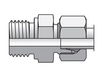 GE15LM71 EO/EO-2 Straight, Male Connector - 24° Flareless / Metric GE15LM71 EO/EO-2 Straight, Male Connector - GE-M