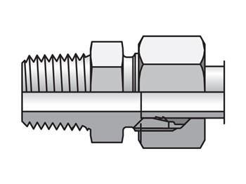 GE06L1/4NPTCF EO/EO-2 Straight, Male Connector - 24° Flareless / NPTF GE06L1/4NPTCF EO/EO-2 Straight, Male Connector - GE-NPT
