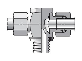 TH16SMKDSCF EO/EO-2 Tee, High Pressure Banjo - 24° Flareless / 24° Flareless / Metric Parallel TH16SMKDSCF EO/EO-2 Tee, High Pressure Banjo - TH-M-KDS