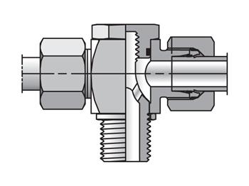 TH06LMCF EO/EO-2 Tee, High Pressure Banjo - 24° Flareless / 24° Flareless / Metric Parallel TH06LMCF EO/EO-2 Tee, High Pressure Banjo - TH-M