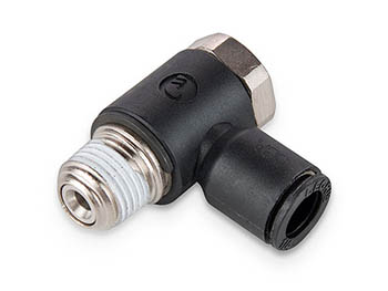 FCKC731-4-0 Tube to Male Push-to-Connect Flow Control Valve FCKC731-4-0 Prestolok Compact Banjo Flow Control - Meter Out - FCKC731