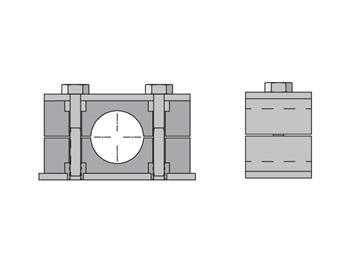 5334-HPP Set of two heavy series clamp halves for pipe 5334-HPP Inch Heavy Series Pipe Clamp Halves