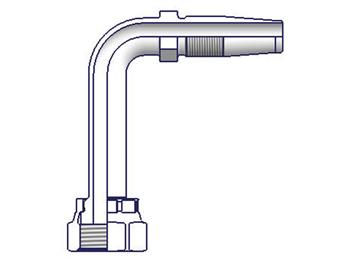 J120-8-8 Field Attachable Nipple Female Seal-Lok - Swivel - 90° Elbow - Long Drop J120-8-8 20 Series J120