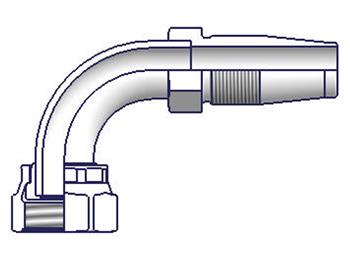 J930-6-6 Field Attachable Nipple Female Seal-Lok - Swivel - 90° Elbow - Short Drop J930-6-6 30 Series J930