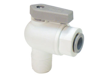 LFPP6VME8 Male Elbow 90° Polypropylene Ball Valve LFPP6VME8 LIQUIfit Ball Valve - VME