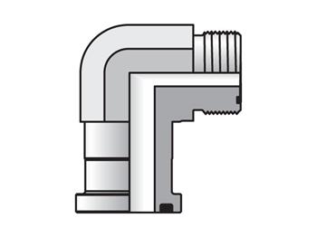 24 LOEQ1-S FKM Seal-Lok Flange 90° Flange Adapter LOEQ1
