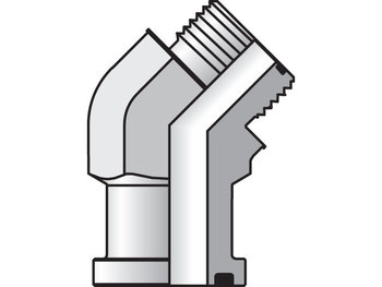 12 LOVQ1-S Seal-Lok - Code 62 Flange 45° Elbow Code 62 / ORFS 12 LOVQ1-S Seal-Lok Flange 45° Flange Adapter LOVQ