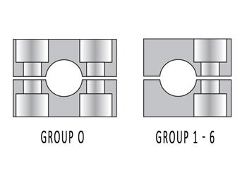 RAN644.5X Set of two standard series nylon metric clamp halves for normal mechanical stress RAN644.5X Metric Standard Series RAN Clamp Halves