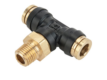 372PTC-4-4 Male Branch Tee Swivel - Push-to-Connect Transportation Fitting 372PTC-4-4 PTC Composite 372PTC