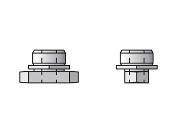 RNT-2-5 Mounting rail nut twin for clamp halves RNT-2-5 Inch Standard Twin Series RNT Mounting Rail Nut Twin