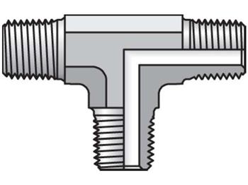 1/4 RRS-S Male Pipe Tee NPTF (all three ends) 1/4 RRS-S Pipe & Port Tee RRS