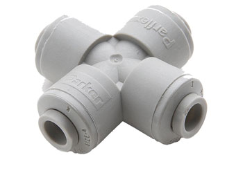 A4CU4-MG Union Cross - Push-to-Connect Water & Beverage Fitting A4CU4-MG TrueSeal CU