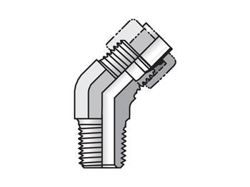 6 VBI2-B 45° Male Elbow Intru-Lok / NPTF 6 VBI2-B Intru-Lok 45° Elbow VBI2