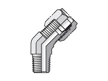 10 VBU-S 45° Male Elbow Flareless / NPTF 10 VBU-S Ferulok 45° Elbow VBU