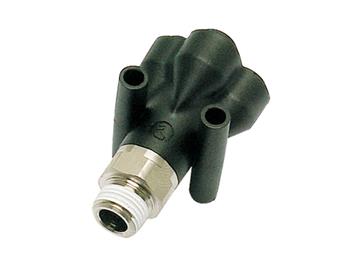 W368PLPD-4M-2R Male Y Connector Double Push-to-Connect Instant Pneumatic Fitting W368PLPD-4M-2R Prestolok Composite W368PLPD - Metric-BSPT