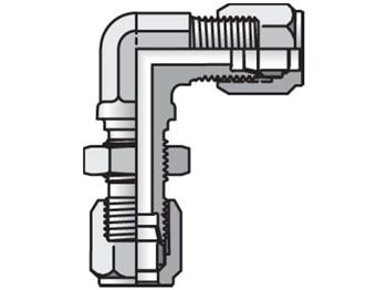 6 WEBU-S Bulkhead Union Elbow Flareless / Flareless Bulkhead 6 WEBU-S Ferulok 90° Elbow WEBU