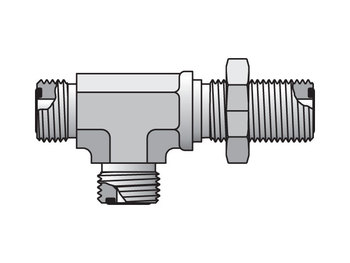 6WJJMLOS Seal-Lok - Bulkhead Run Tee – mm Hex ORFS (all three ends) 6WJJMLOS Seal-Lok ORFS Tee WJJMLO