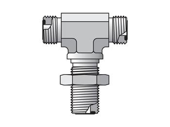 8WJMLOS Seal-Lok - Union Tee – mm Hex ORFS (all three ends) 8WJMLOS Seal-Lok ORFS Tee WJMLO