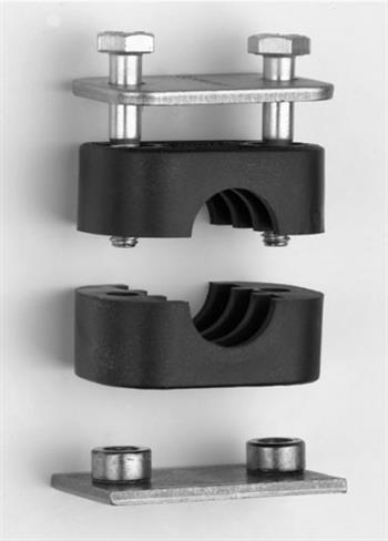 WP5438H Kit consiting of clamp halves, cover plate, bolts and weld plate WP5438H ParKlamp Inch WP Weld Plate Kit – Standard Series